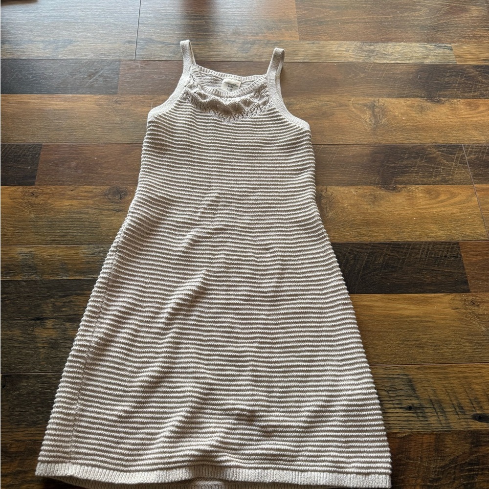 abercrombie kids - Girls Crochet Style Knit Dress - Taupe - NWOT - Size: 9/10